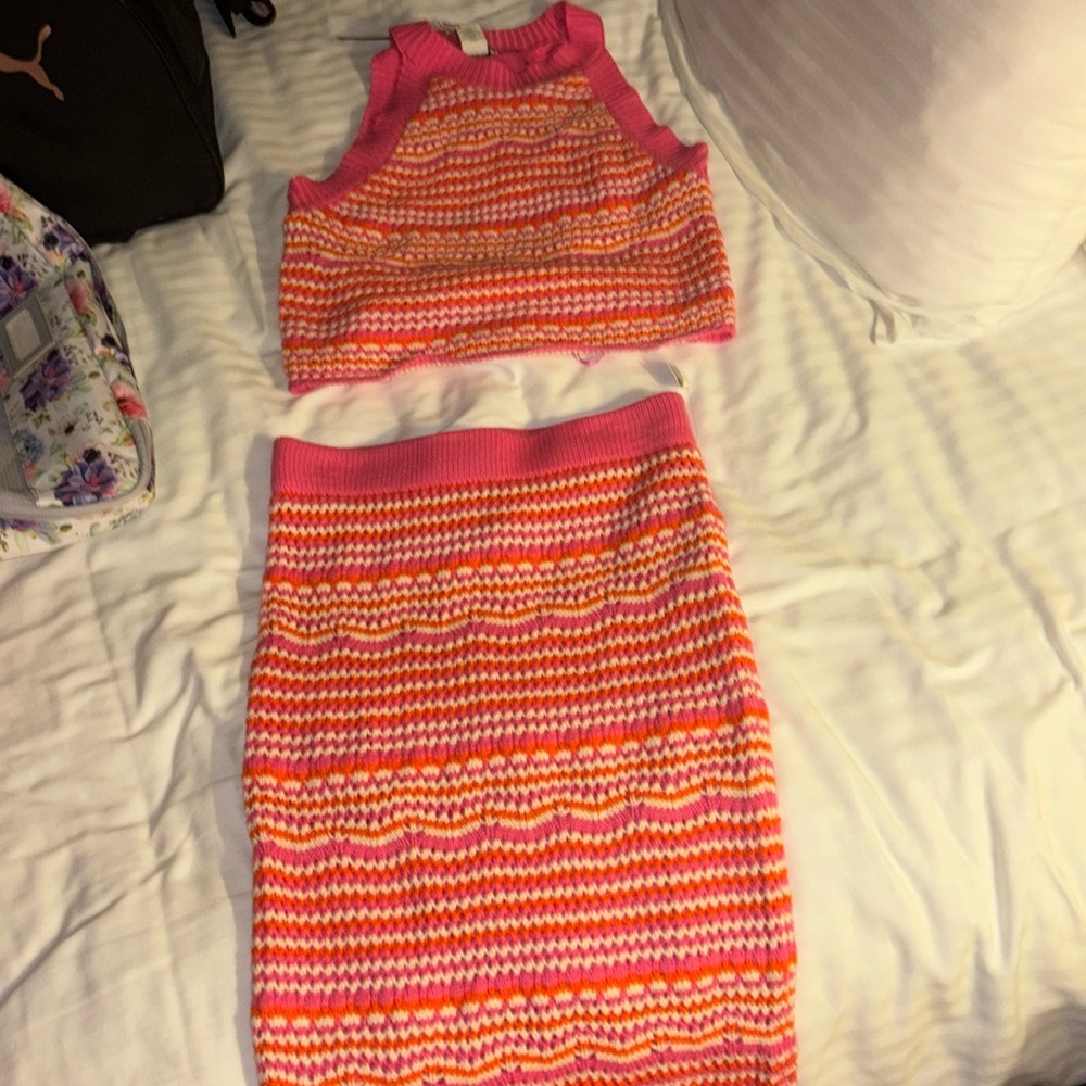 Haute Hippie Knit Long Skirt and Knit Top Matching Set XS​